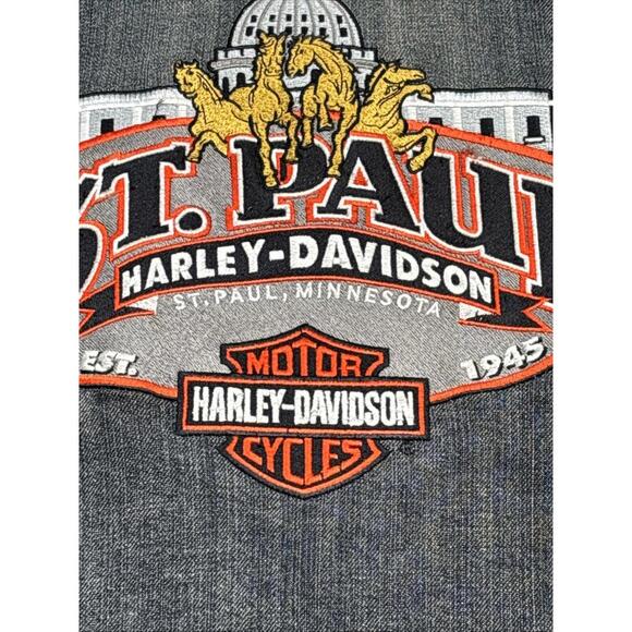 Woman’s Size Medium Harley Davidson Jean Jacket, Chicos Platinum Tag. With Flair - Picture 14 of 14